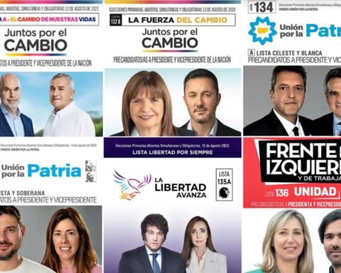 Boletas de elecciones primarias en Argentina 2023